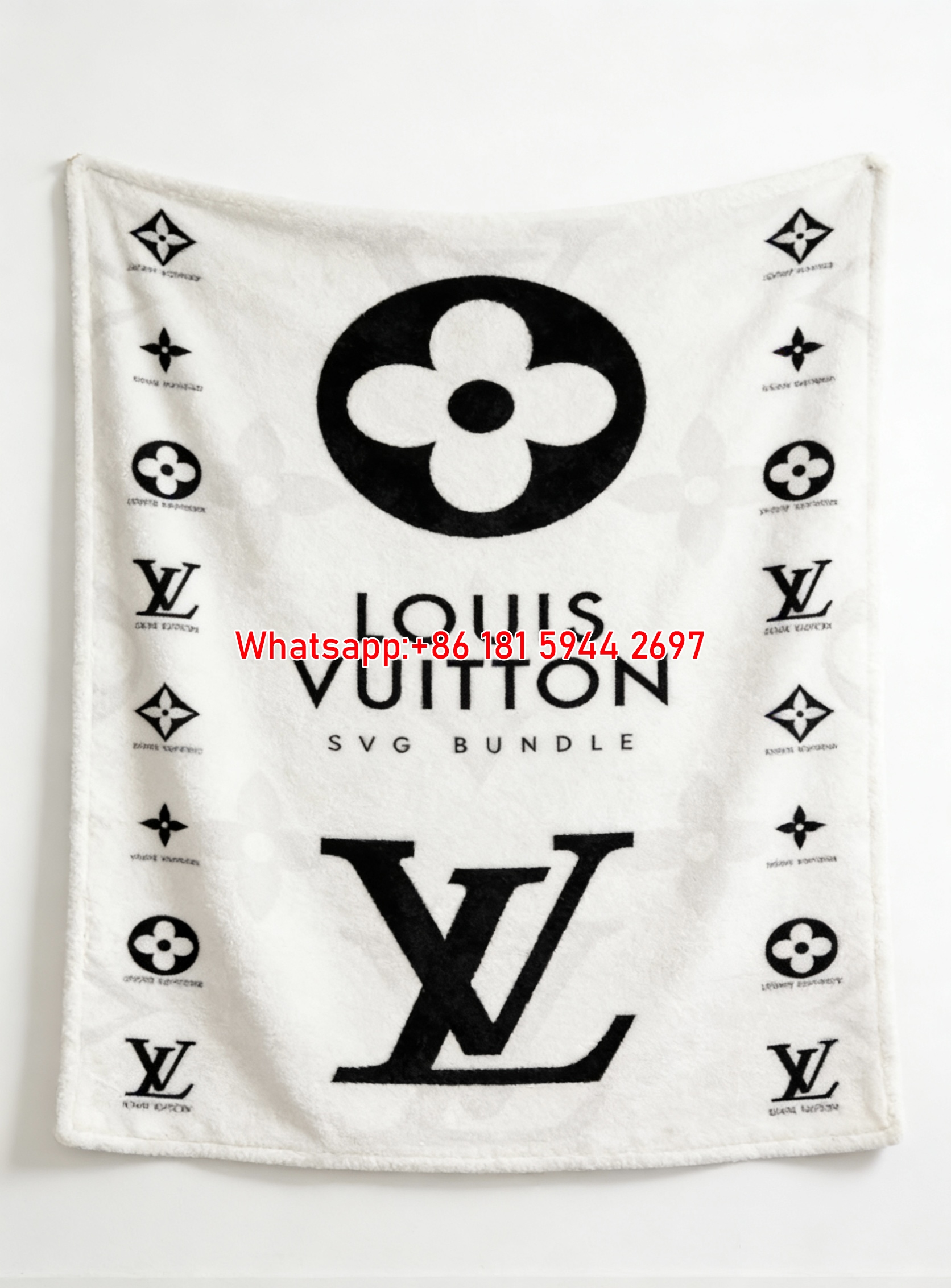 LV Monogram Flannel Throw Blanket 297